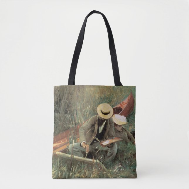 Paul Helleu Sketching mit Seiner Ehefrau von JS Sa Tasche (Vorderseite)
