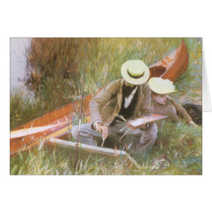 Paul Helleu Sketting with His Wife par JS Sargent