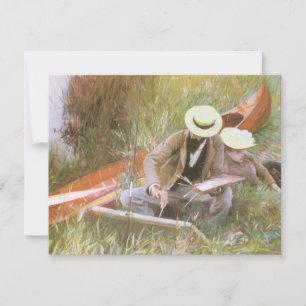 Paul Helleu skizzierend mit seiner Frau von JS Sar