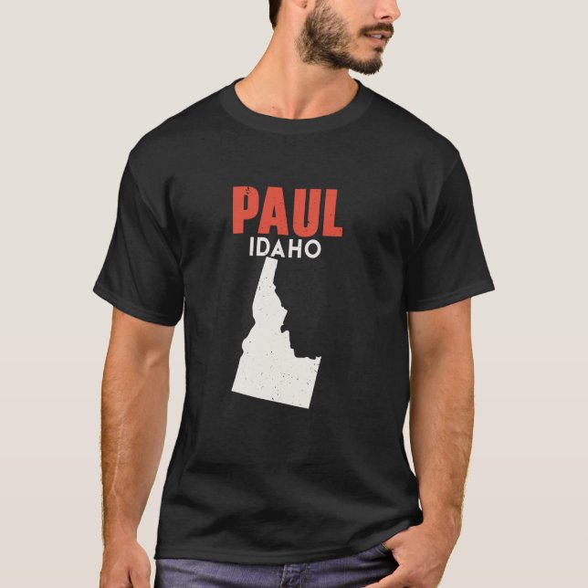 Paul Idaho USA Staat Amerika Reisen Idahoan T-Shirt (Vorderseite)