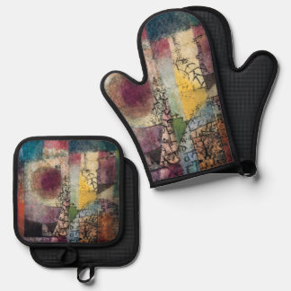 Paul Klee Abstract Art Cubism  Ofenhandschuh & Topflappen-Set