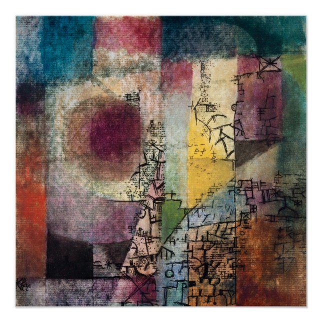 Paul Klee Abstract Art Cubism  Poster (Vorderseite)