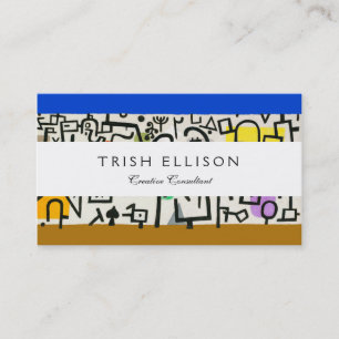 Paul Klee Abstract Expressionist Rich Harbour Visitenkarte