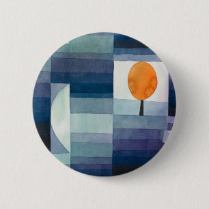 Paul Klee Abstrakt Tree Blue Painting Button