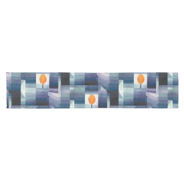 Paul Klee Abstrakt Tree Blue Painting Kurzer Tischläufer (Horizontal)