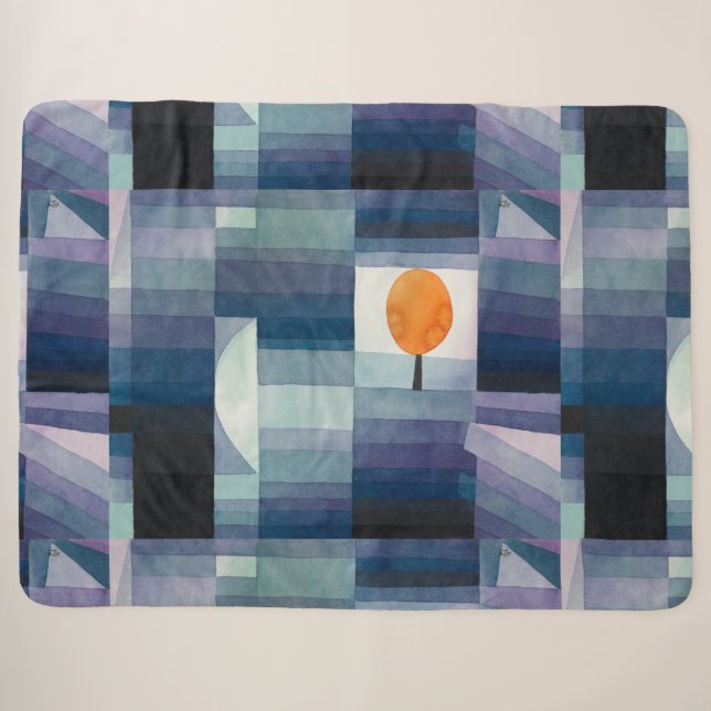 Paul Klee Abstrakt Tree Blue Painting Sherpadecke (Vorderseite (Horizontal))