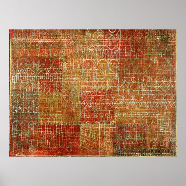 Paul Klee abstrakte Kunstwerke, Kathedrale Poster (Vorne)