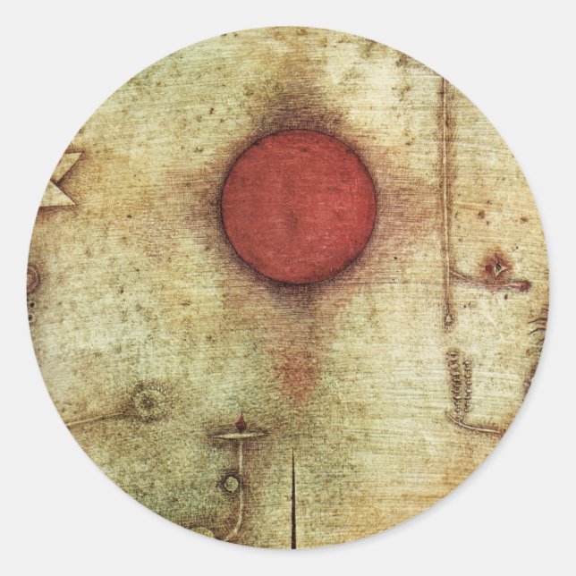 Paul Klee Ad Marginem Painting Runder Aufkleber (Vorderseite)