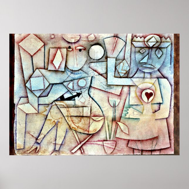 Paul Klee: Altes Liebe-Lied, Gemälde von Klee Poster (Vorne)