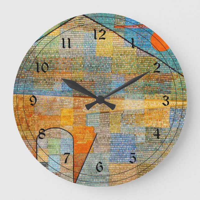 Paul Klee art: Ad Parnassus Große Wanduhr (Vorderseite)