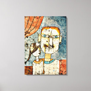 Paul Klee art: Adam und Little Eve Leinwanddruck