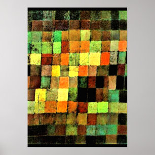 Paul Klee art, Alter Sound Abstrakt auf Black Poster