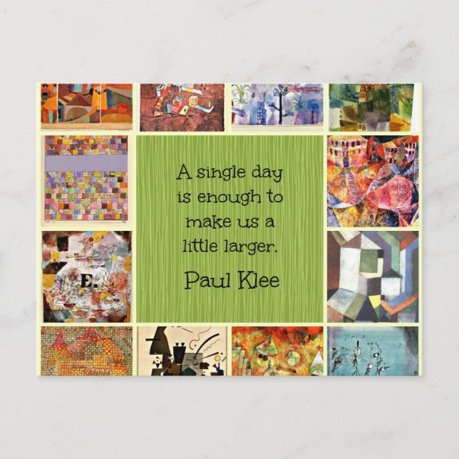 Paul Klee Art Collage with Quotage Postkarte (Vorderseite)
