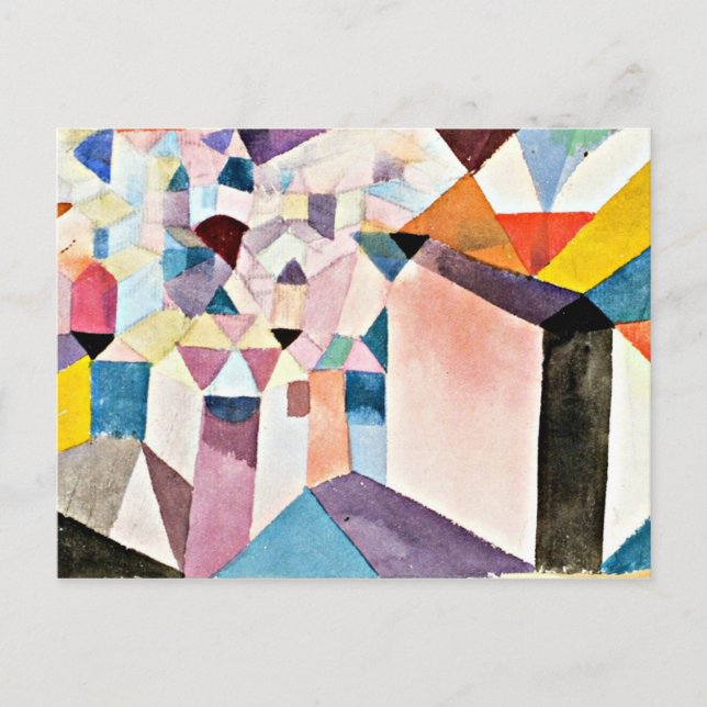 Paul Klee Art: Einblicke in eine Stadt Postkarte (Vorderseite)