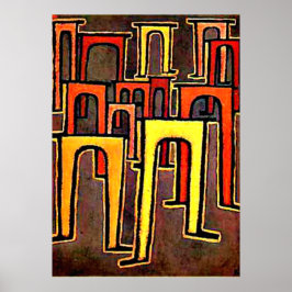 Paul Klee art - Revolution des Viadukts-1937 Poster