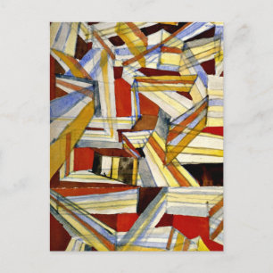 Paul Klee art: Transparent-Perspectivisch Gefugt Postkarte