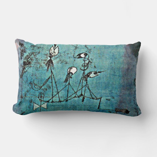 Paul Klee art: Twitter-Maschine Lendenkissen (Vorderseite)