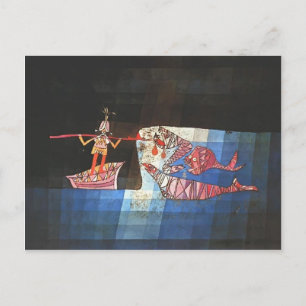 Paul Klee-Battle-Szene aus dem Comic "Seafarer" Postkarte
