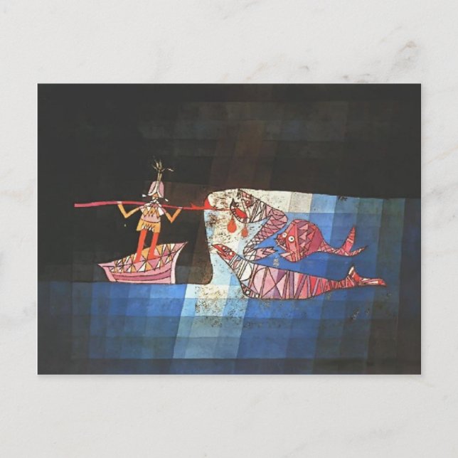 Paul Klee-Battle-Szene aus dem Comic "Seafarer" Postkarte (Vorderseite)
