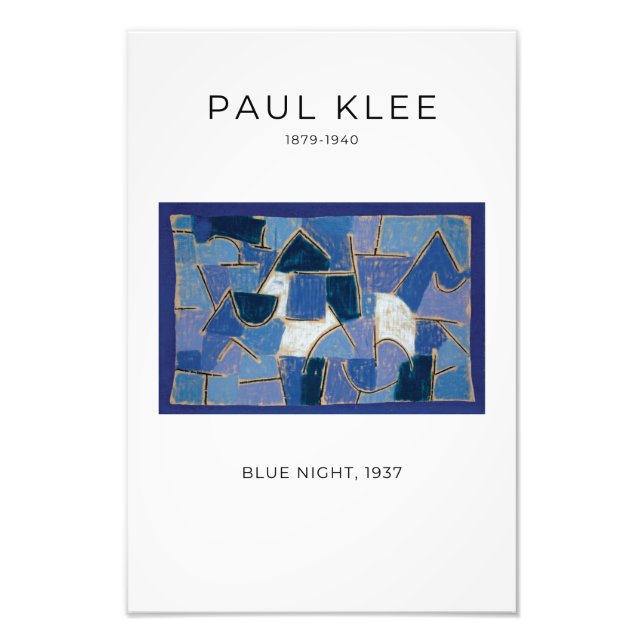 Paul Klee, Blue Night - Moderne Abstrakte Kunst Fotodruck (Vorne)