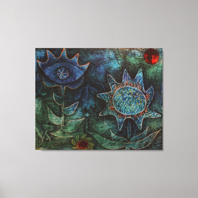 Paul Klee Blume in der Nacht Leinwanddruck (Vorderseite)