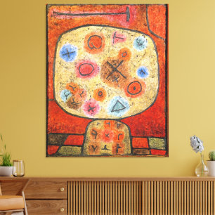 Paul Klee, Blume in Stone, Leinwanddruck