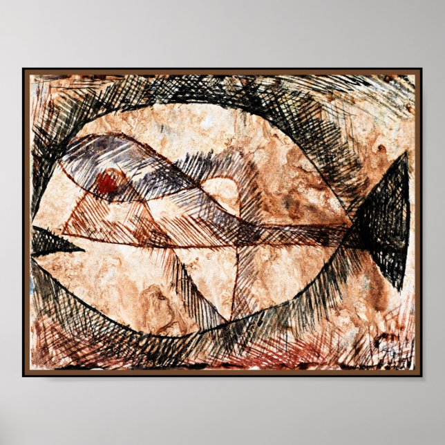 Paul Klee - C.-C.=Fisch, abstrakte Kunst Poster (Vorne)