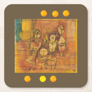 Paul Klee Children and Dog Rechteckiger Pappuntersetzer