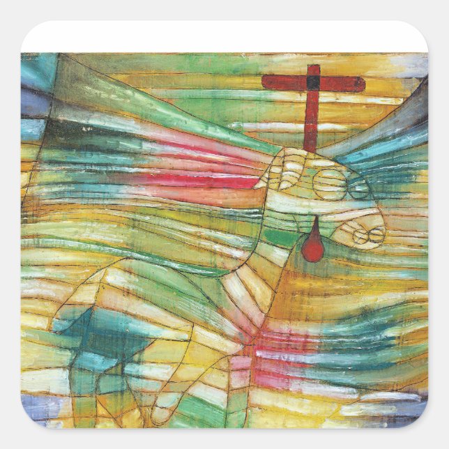 Paul Klee, Das Lamm, Quadratischer Aufkleber (Vorderseite)
