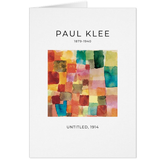 Paul Klee, Elegante Moderne Absract Kunstkarte (Vorne)