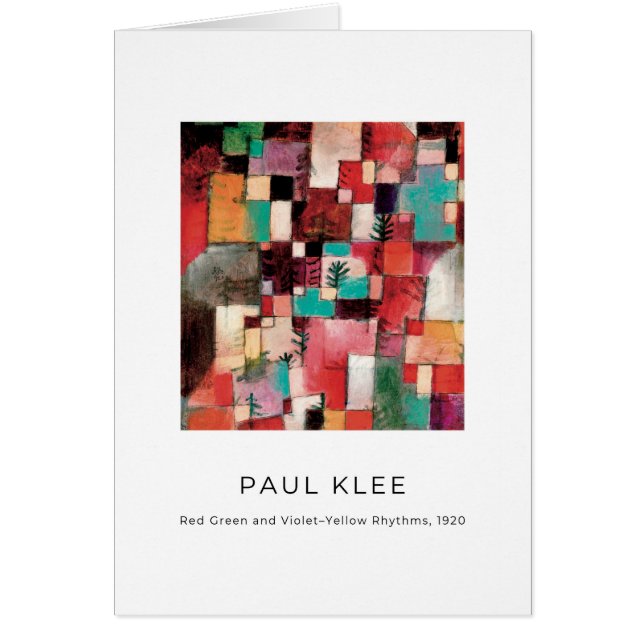 Paul Klee, Elegante Moderne Abstrakte Kunstkarte (Vorne)