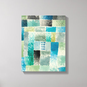Paul Klee, Erstes Haus in einem Vergleich - Bilden Leinwanddruck
