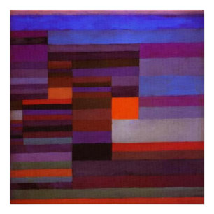 Paul Klee Feuer im Abend Abstrakte Kunst Poster