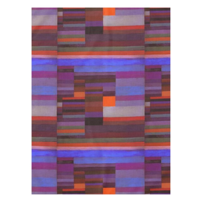 Paul Klee Feuer im Abend Abstrakte Kunst Tischdecke (Vorderseite)