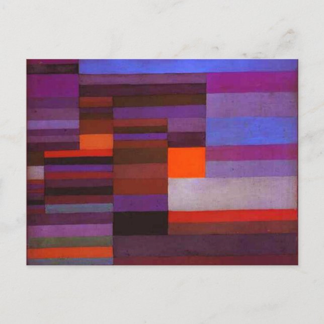 Paul Klee Feuer im Abend Postcard Postkarte (Vorderseite)