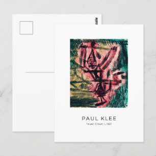 Paul Klee, Feuergefecht - Abstrakte Kunst Postkarte