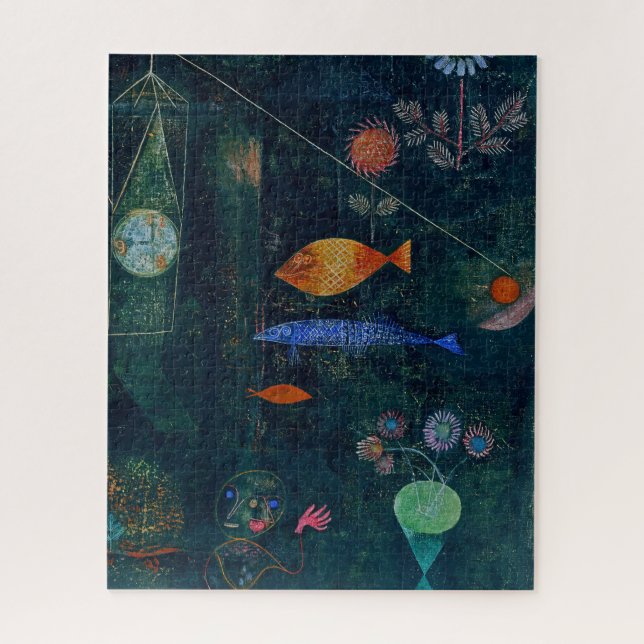 Paul Klee Fish Magic Abstrakte Malerei Grafik (Vertikal)