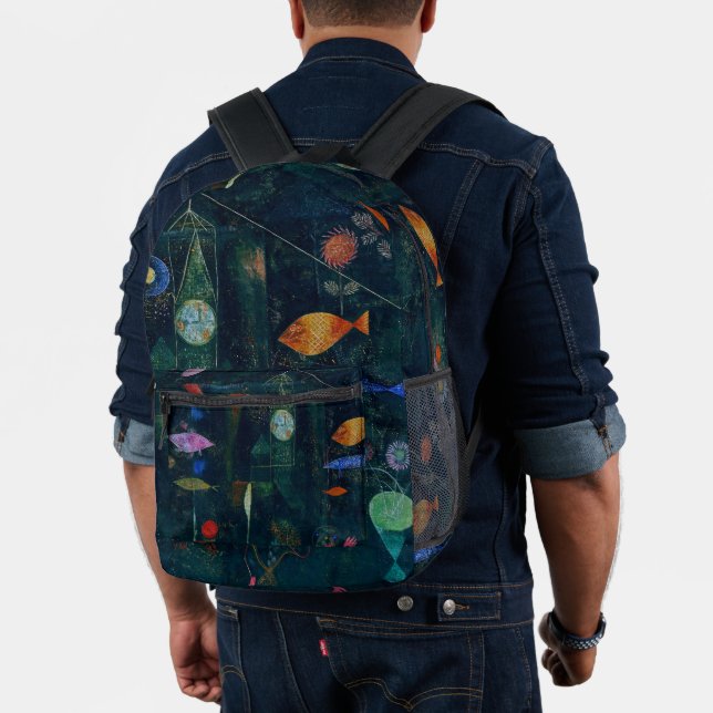 Paul Klee Fish Magic Abstrakte Malerei Grafik Bedruckter Rucksack (Insitu (Modell))