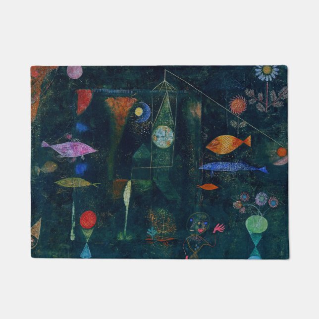 Paul Klee Fish Magic Abstrakte Malerei Grafik Fußmatte (Vorderseite)
