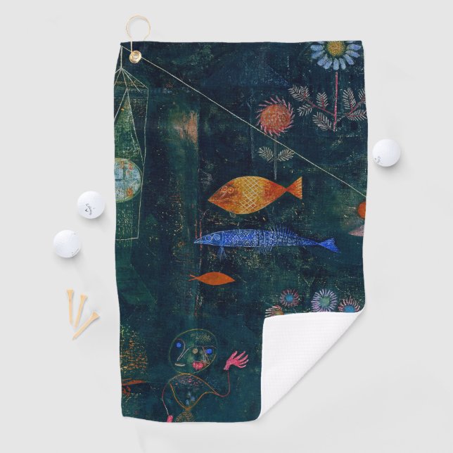 Paul Klee Fish Magic Abstrakte Malerei Grafik Golfhandtuch (Insitu)