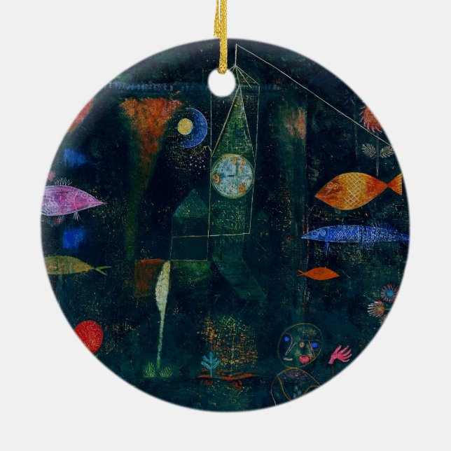 Paul Klee Fish Magic Abstrakte Malerei Grafik Keramik Ornament (Hinten)