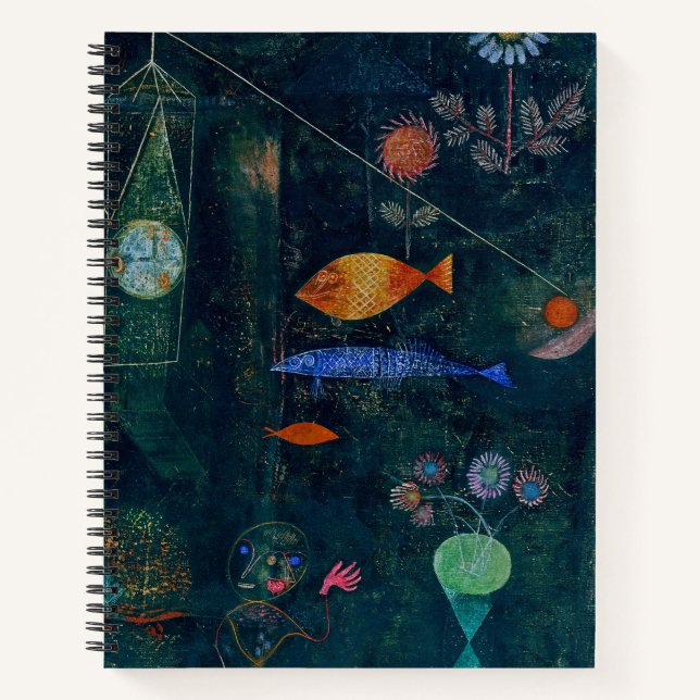Paul Klee Fish Magic Abstrakte Malerei Grafik Notizbuch (Vorderseite)