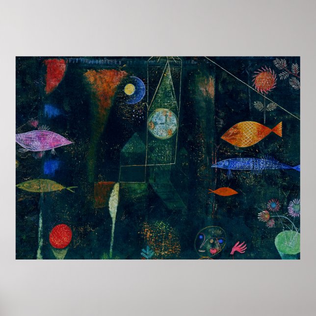 Paul Klee Fish Magic Abstrakte Malerei Grafik Poster (Vorne)