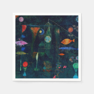Paul Klee Fish Magic Abstrakte Malerei Grafik Serviette