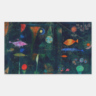 Paul Klee Fish Magic Abstrakte Malerei Grafische K Rechteckiger Aufkleber