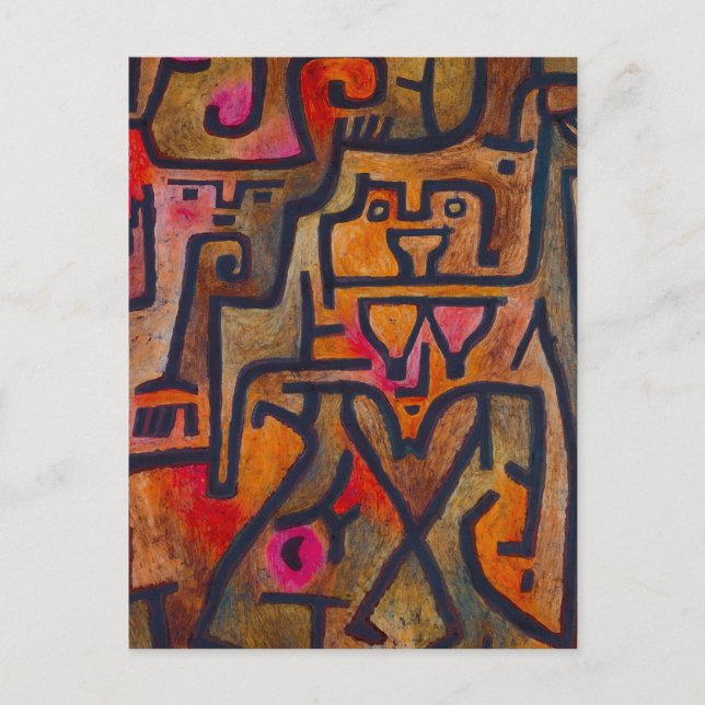 Paul Klee Forest Hexe Postcard Postkarte (Vorderseite)