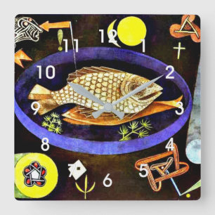Paul Klee, Gemälde Quadratische Wanduhr