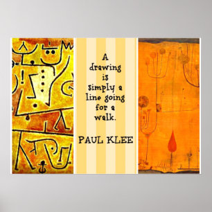 Paul Klee Gemälde und Paul Klee Zitat Poster