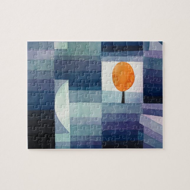 Paul Klee Harbinger vom Herbst. Vintage blaue Kuns (Horizontal)