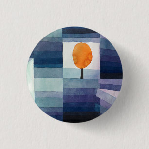Paul Klee Harbinger vom Herbst. Vintage blaue Kuns Button